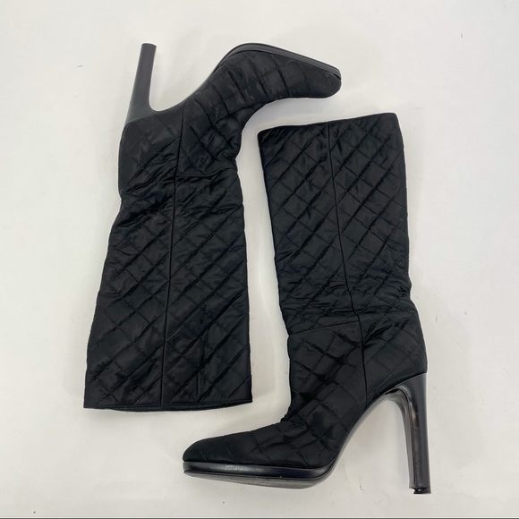Miu Miu Tall Boots Size 38 1/2 Black - Picture 8 of 16